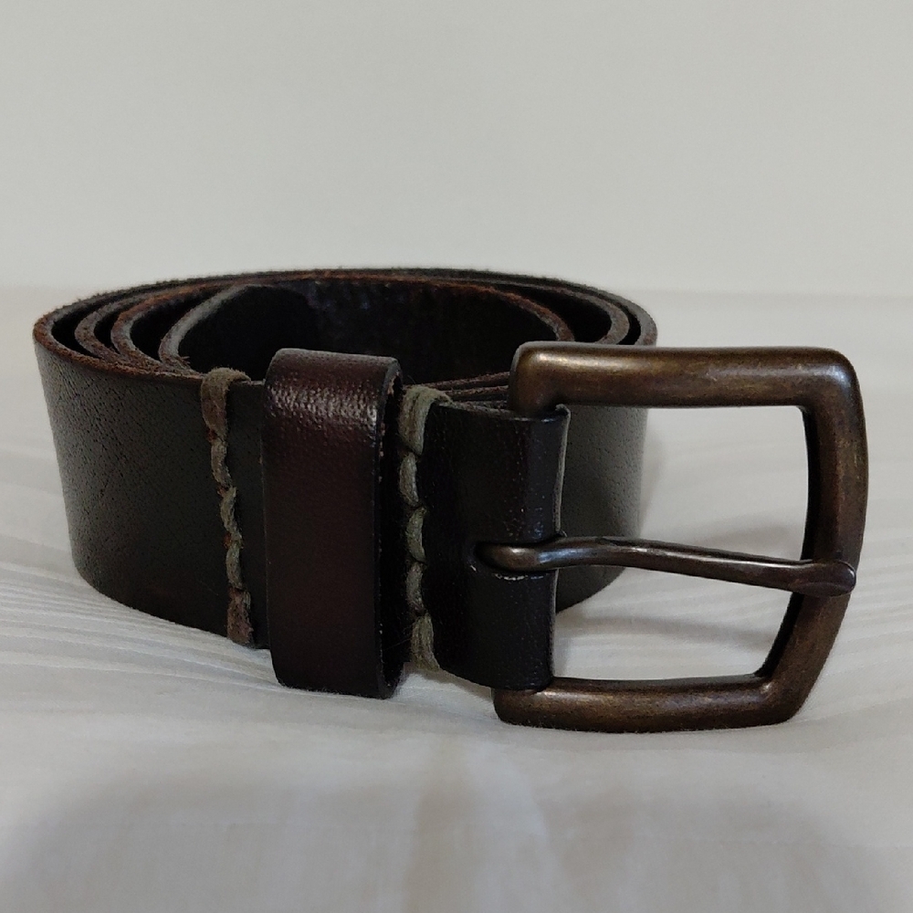 Hollister Dark Brown Leather Belt Size 30
